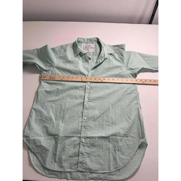 Frank and Eileen Frank Shirt Women's Large Green White Striped Cotton Tunic - Picture 5 of 6